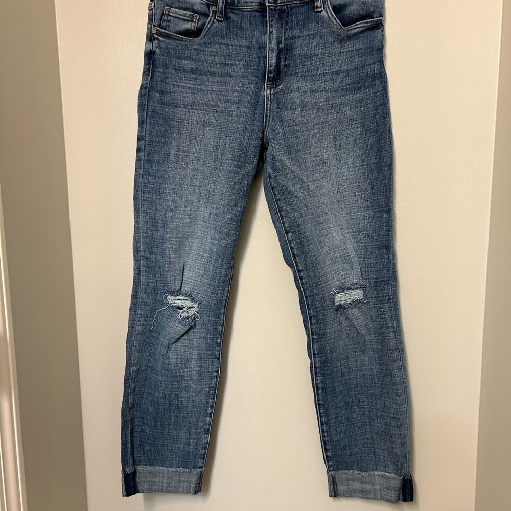 KUT FROM THE KLOTH Women’s High Rise Ankle Straight‎ Leg Jeans Cuffed Size 8